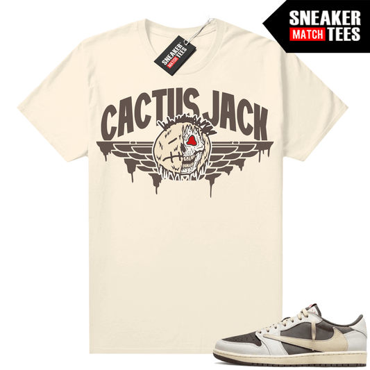 Travis Scott Jordan 1 Low Reverse Mocha Shirts Sneaker Match Sail Cactus Jack Wings