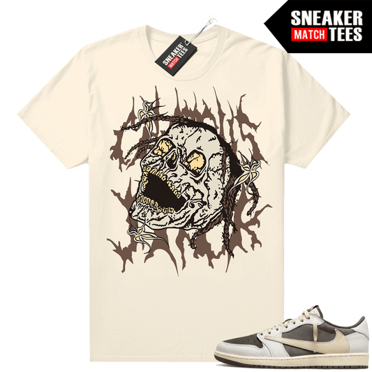 Travis Scott Jordan 1 Low Reverse Mocha Shirts Sneaker Match Sail SWZY Cactus Skull