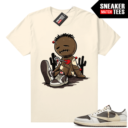 Travis Scott Jordan 1 Low Reverse Mocha Shirts Sneaker Match Sail Voodoo Doll